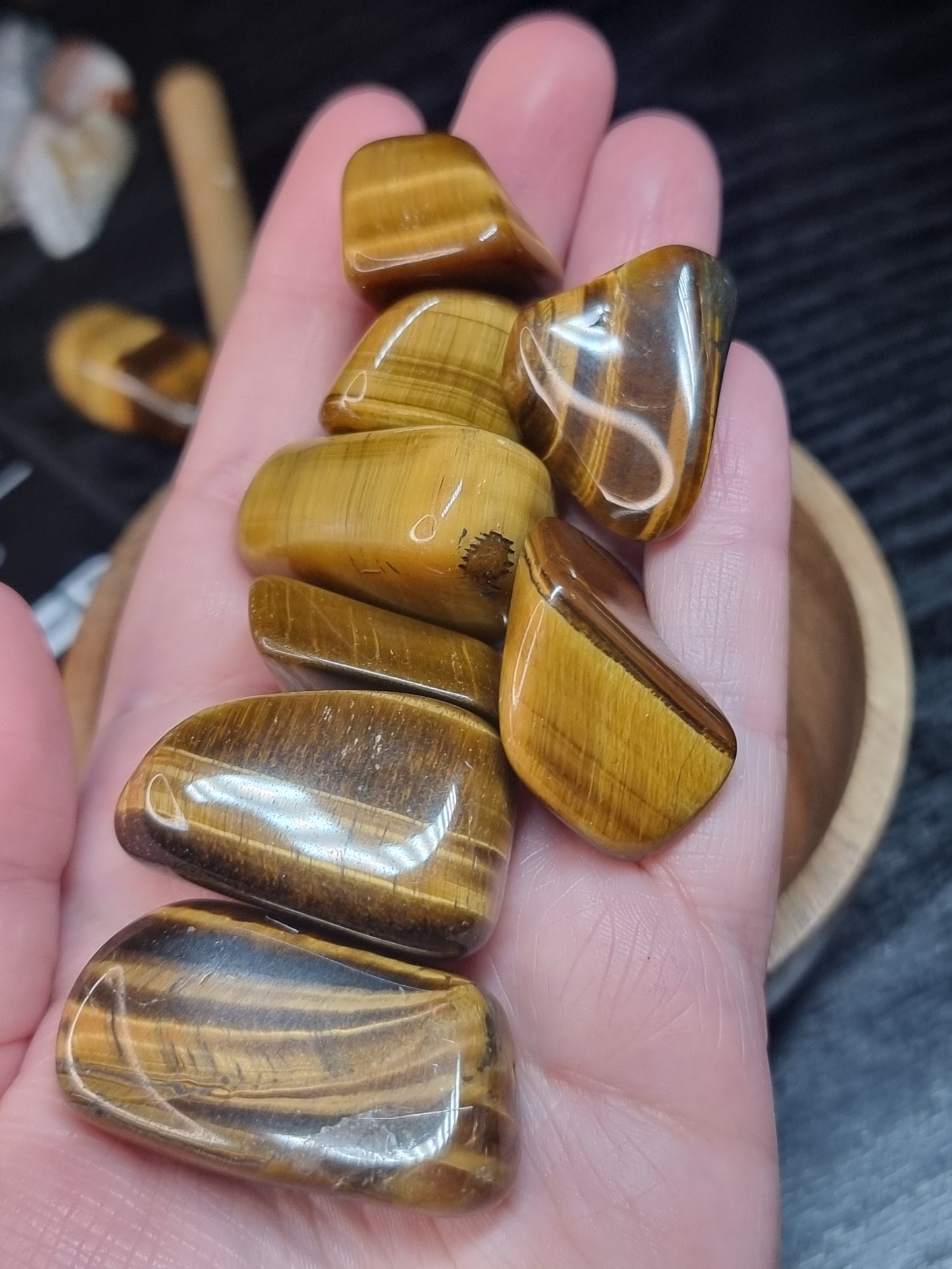 Tigers eye tumbles