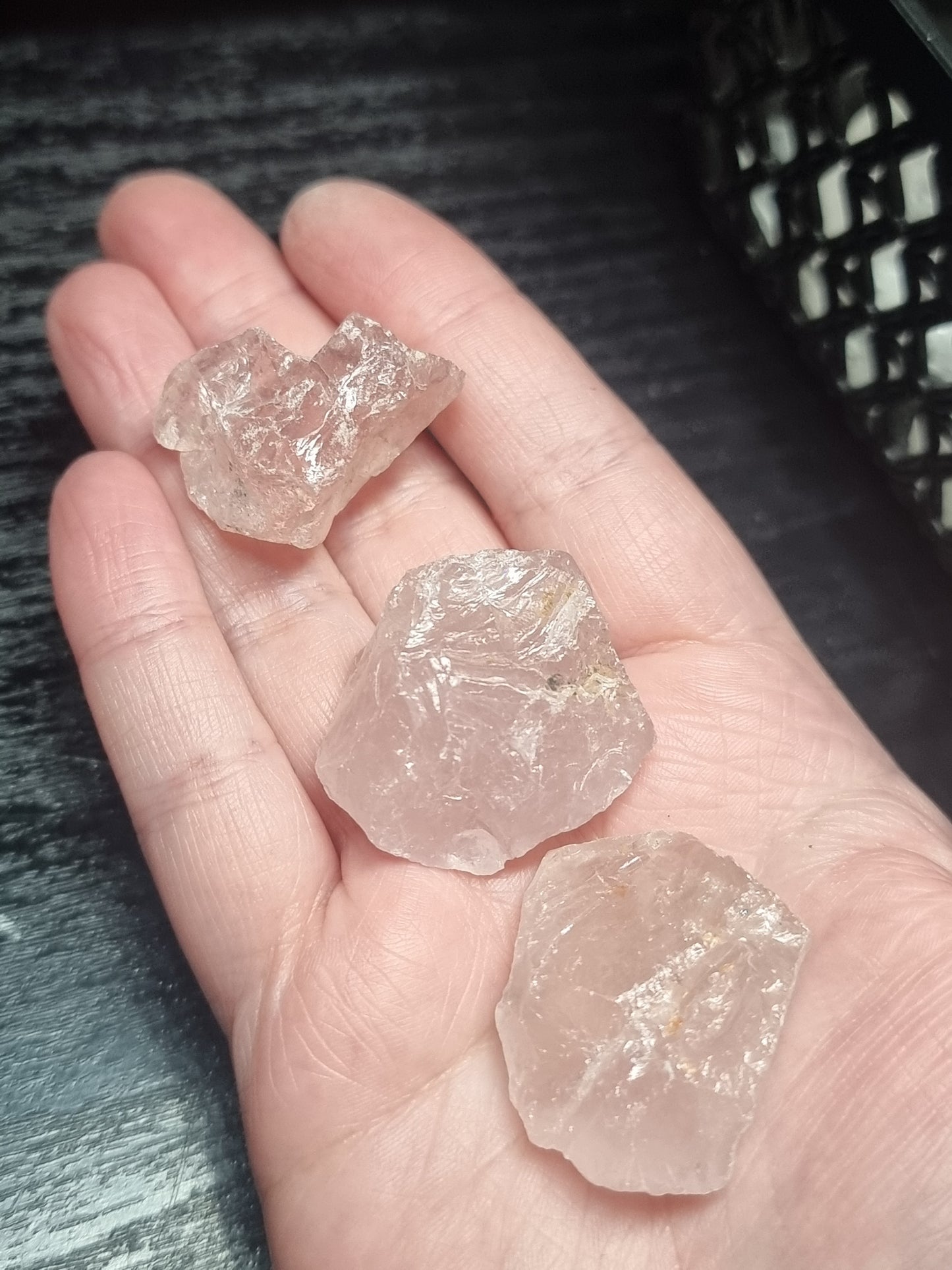 Small raw rose quartz