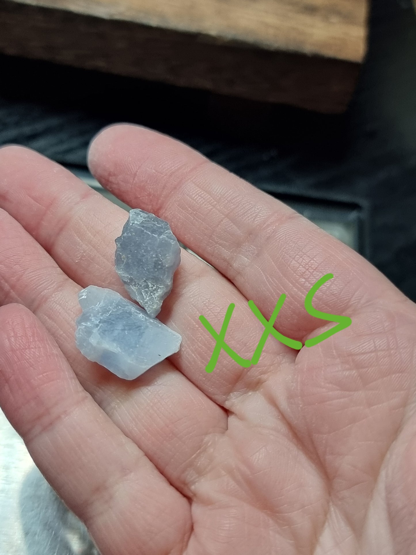 Raw blue calcite