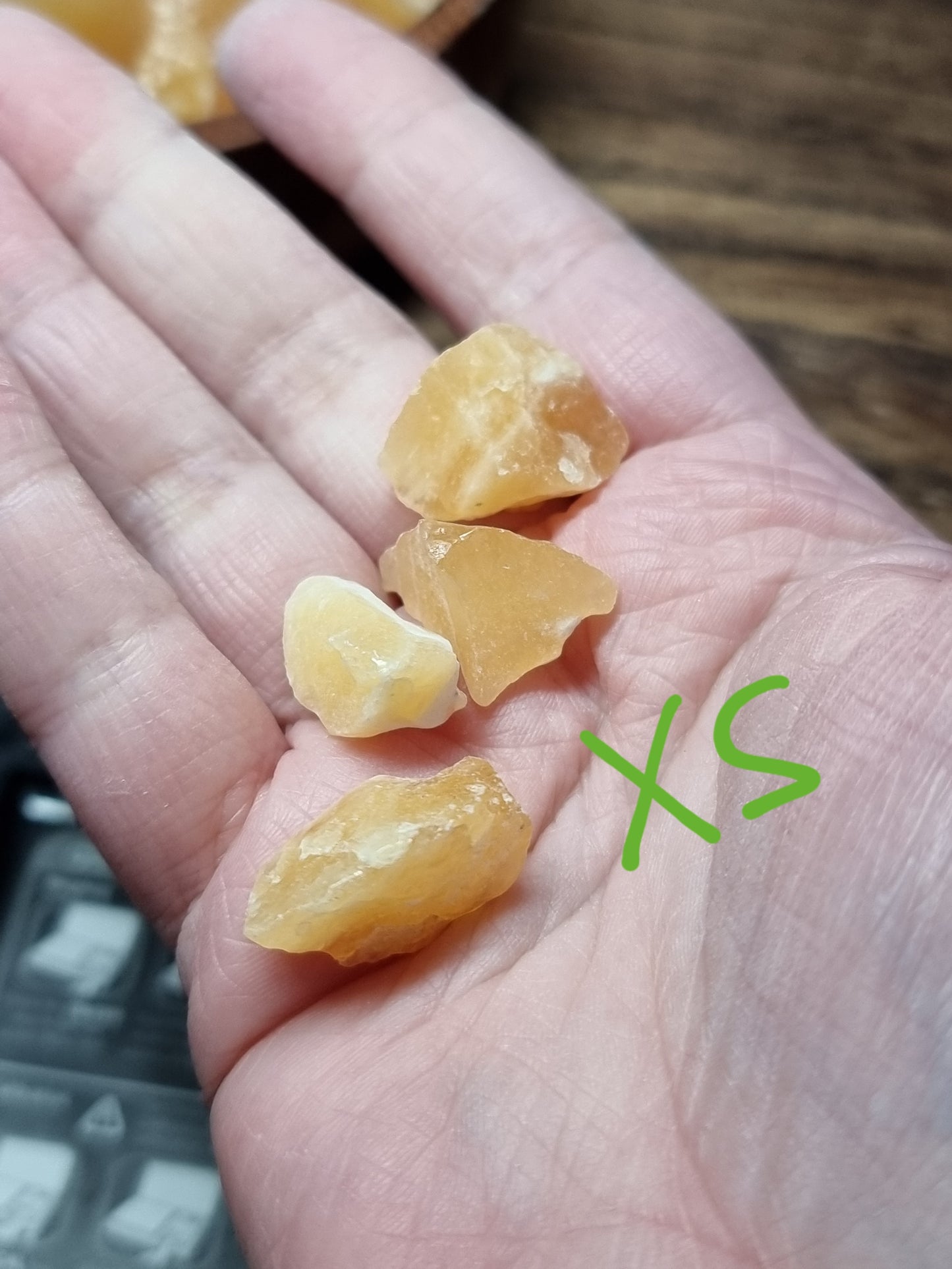 Raw orange calcite