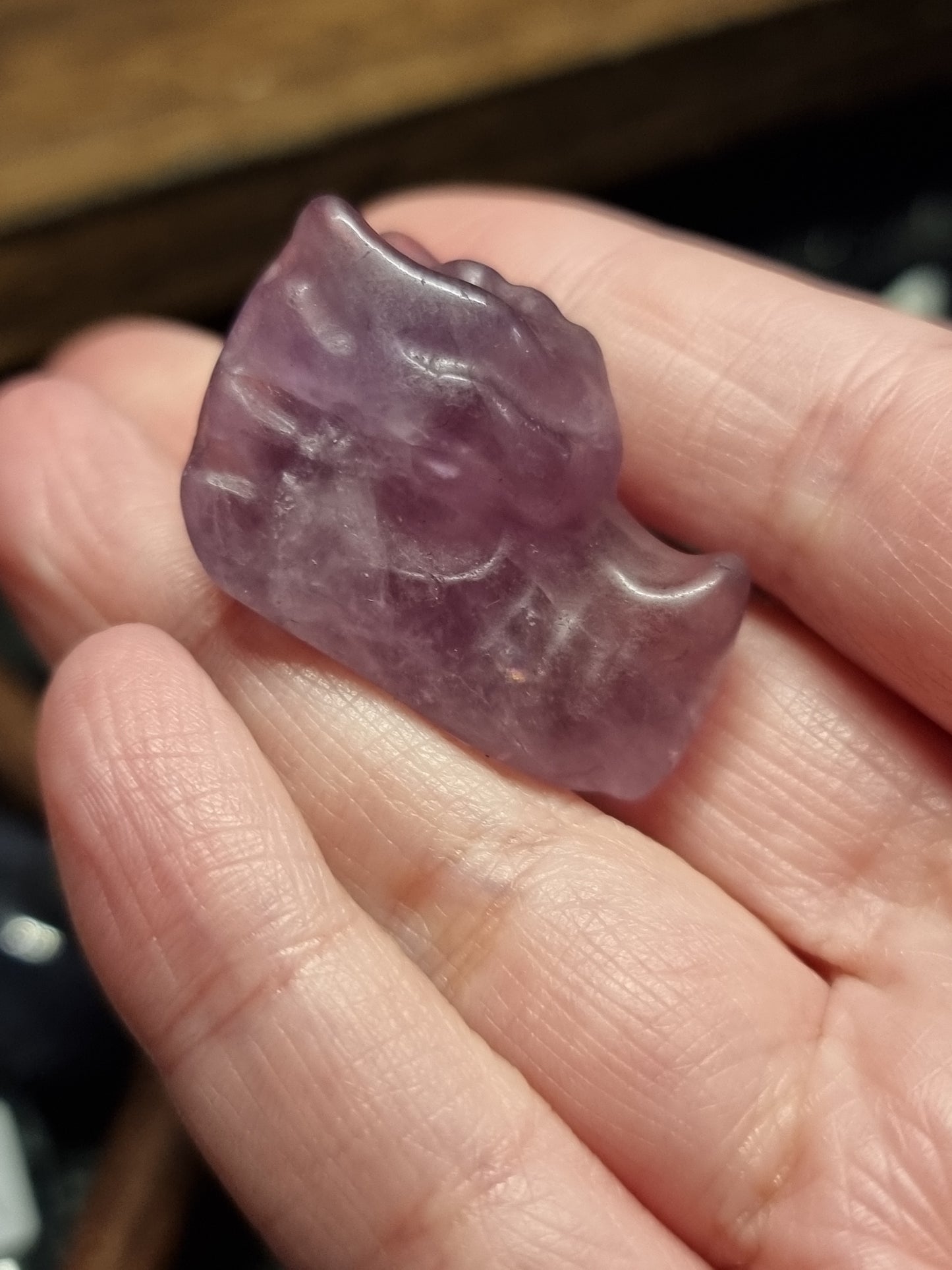 Fluorite dragon heads