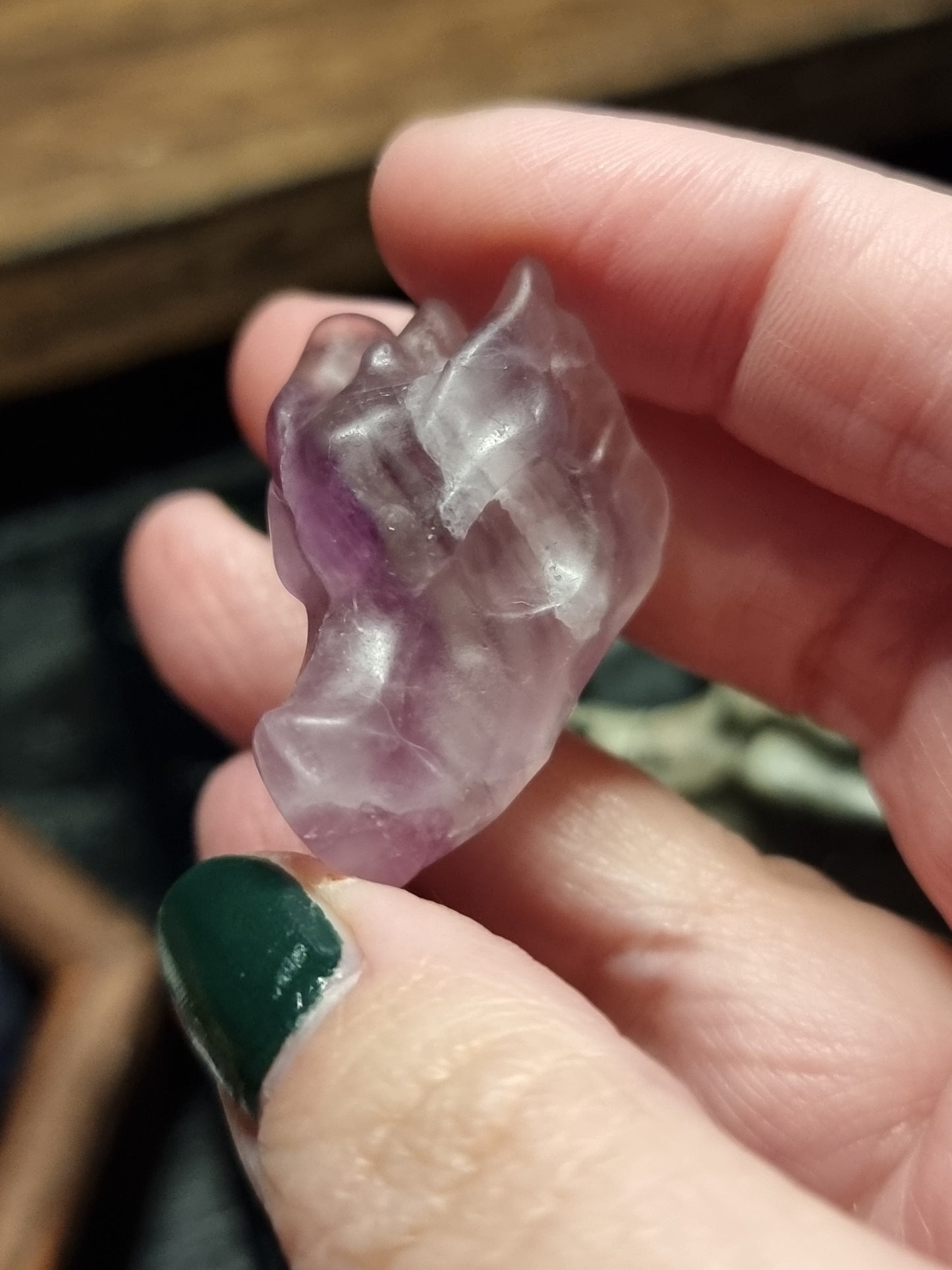 Fluorite dragon heads