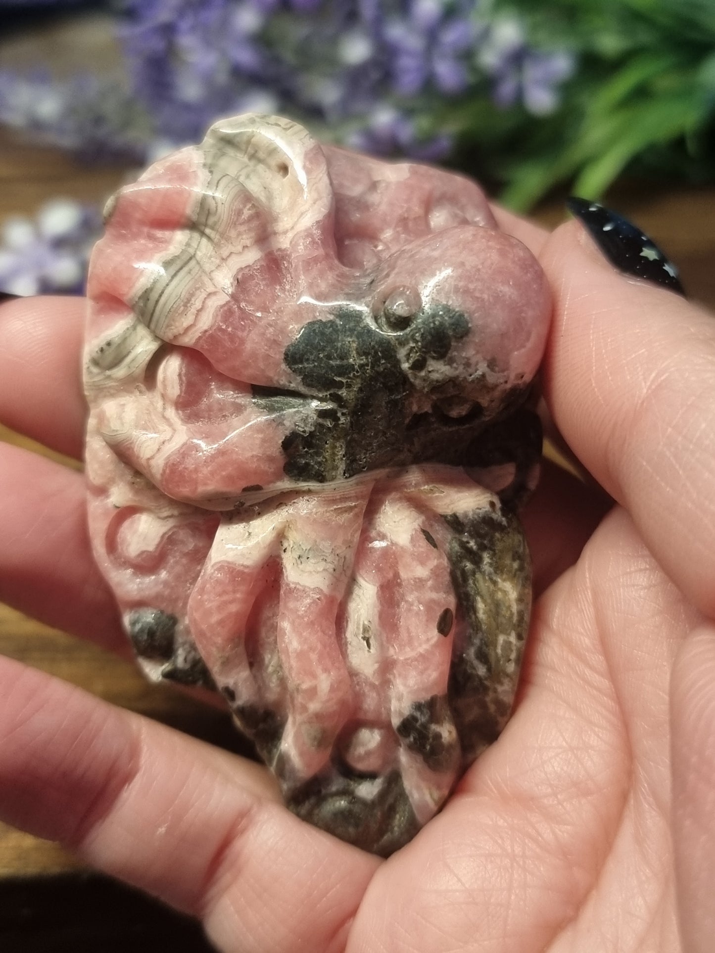 Rhodochrosite octopus