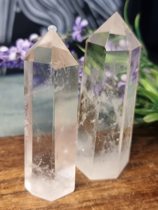 Clear quartz towers