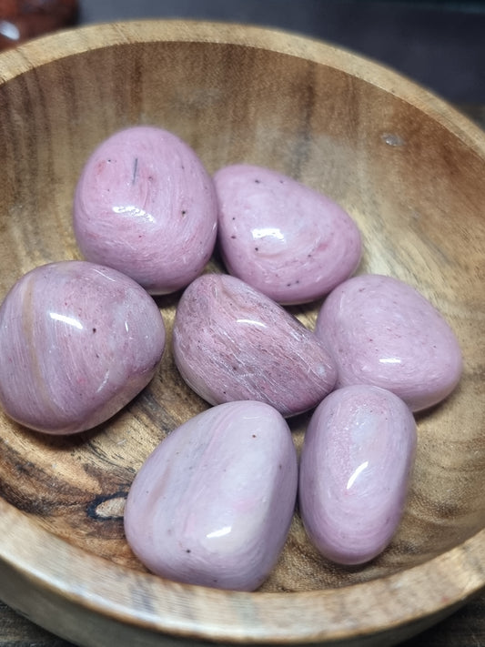 Pink petrified wood tumblestones