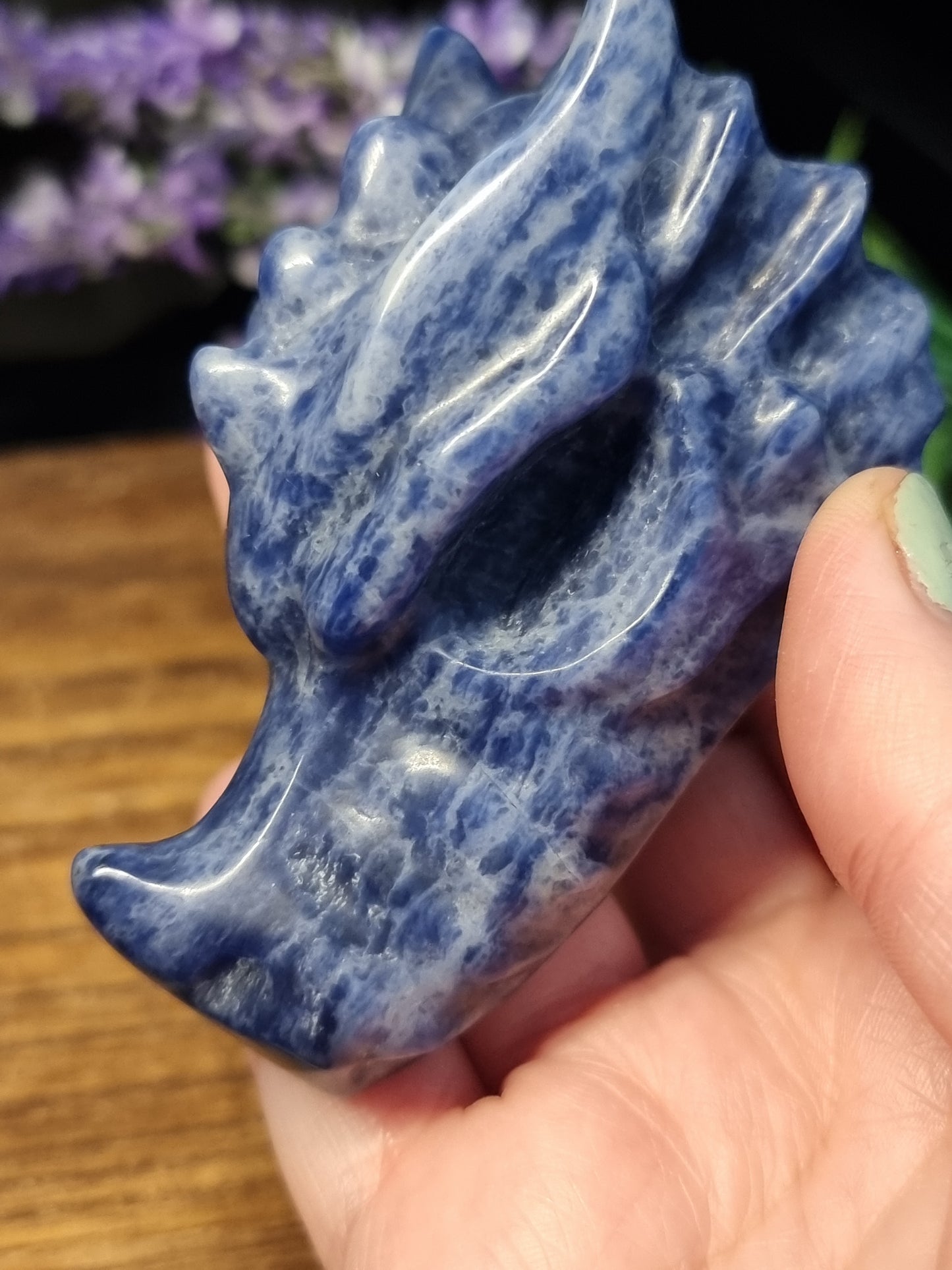 Sodalite dragon head