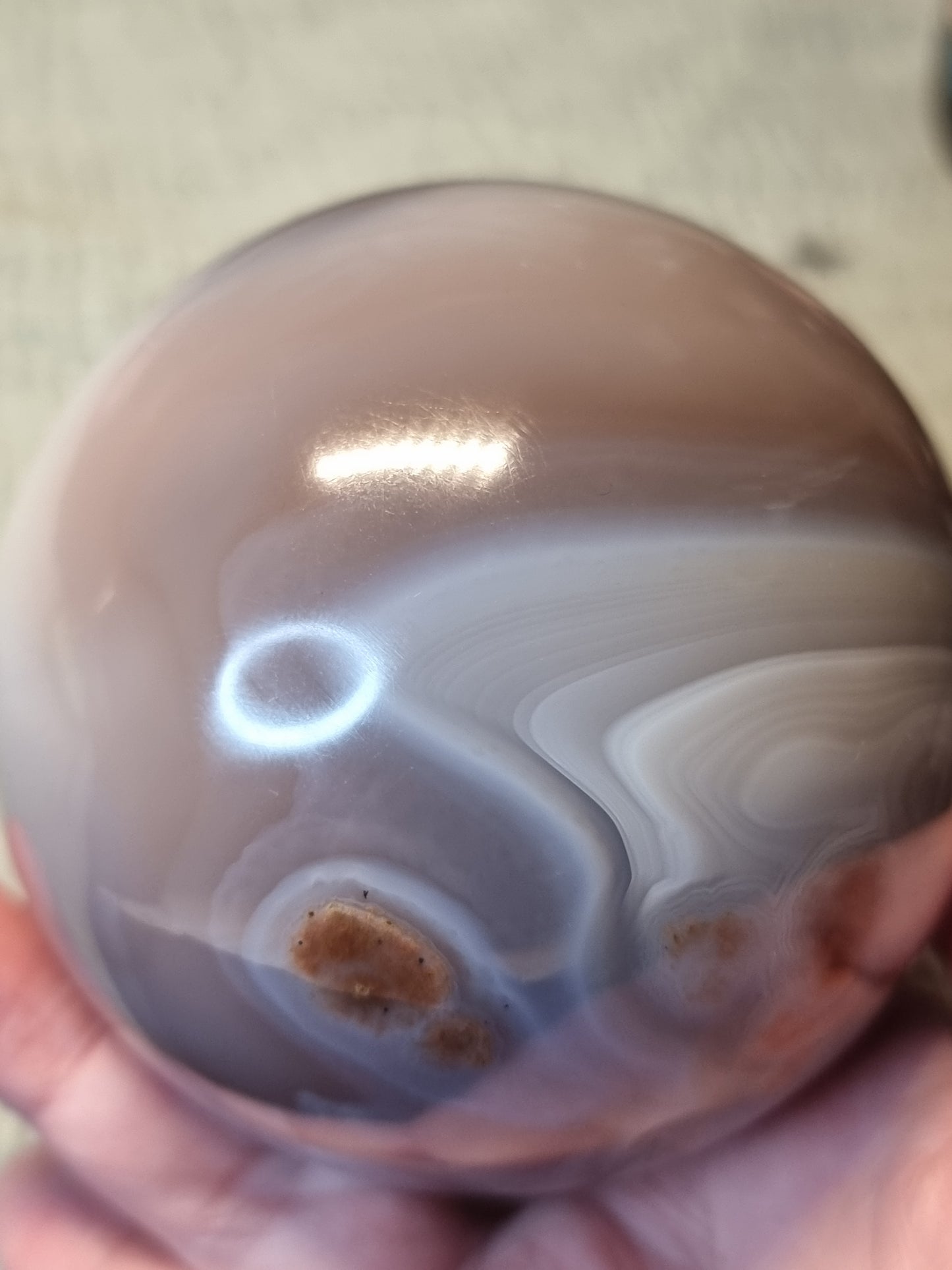Jelly agate large sphere