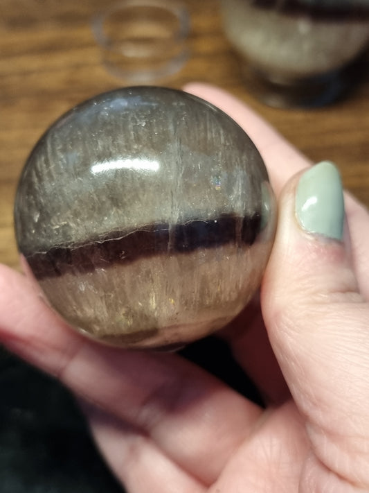 Fluorite with mica & pyrite spheres
