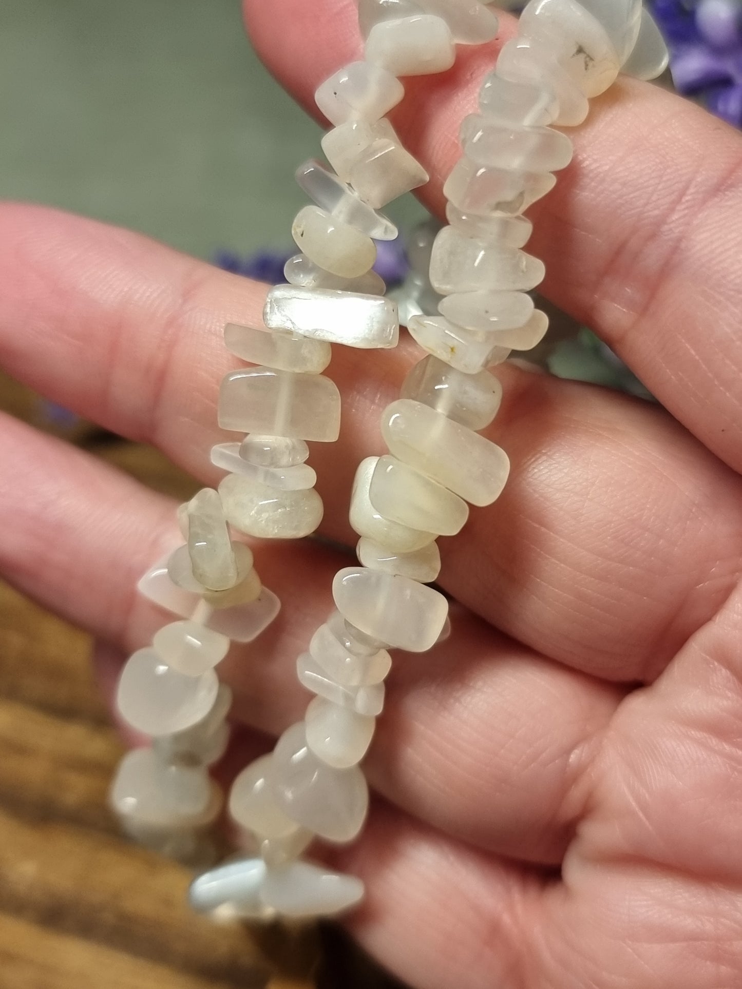 Moonstone chip bracelets