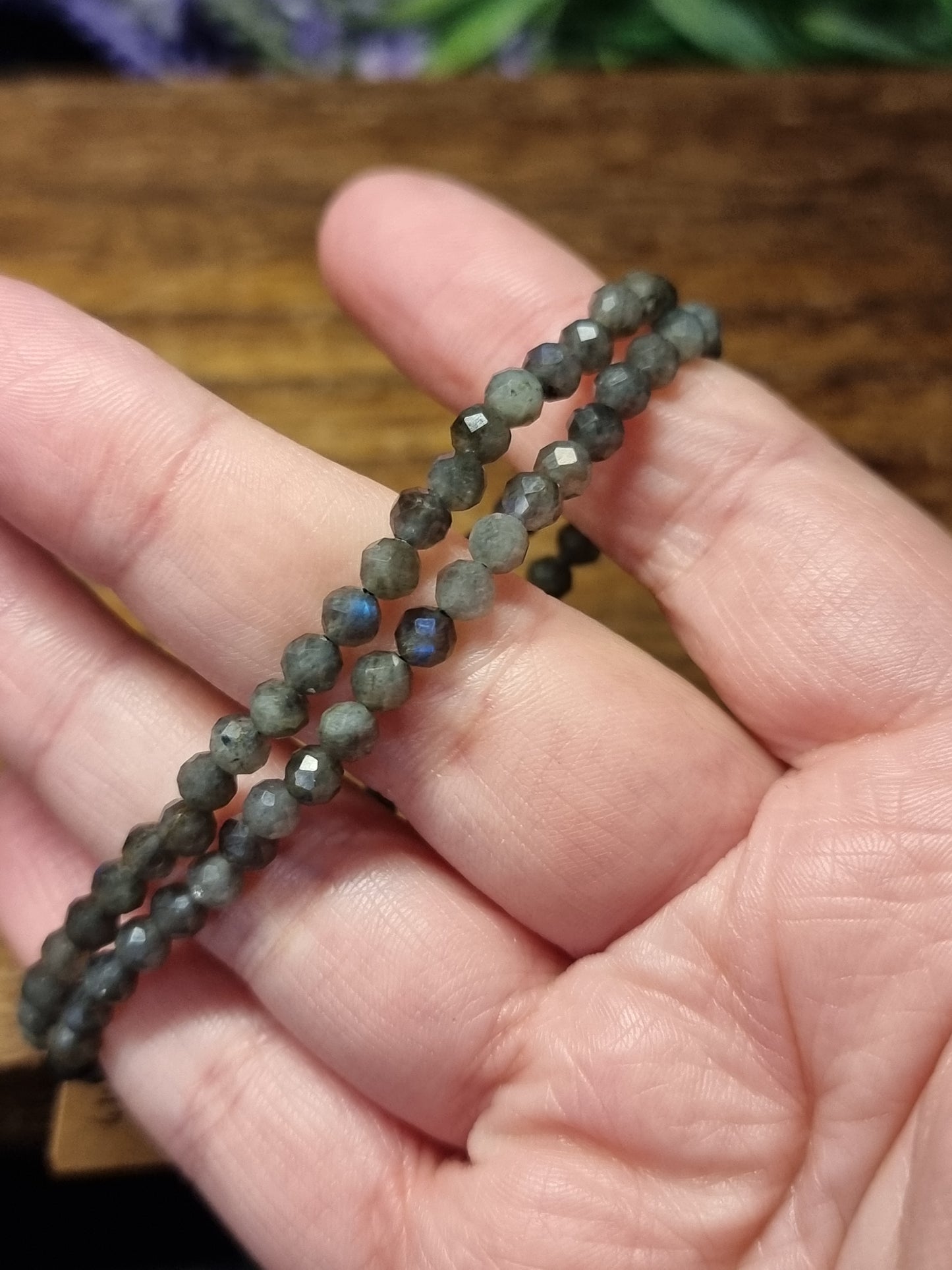 4mm labradorite bracelets - low flash