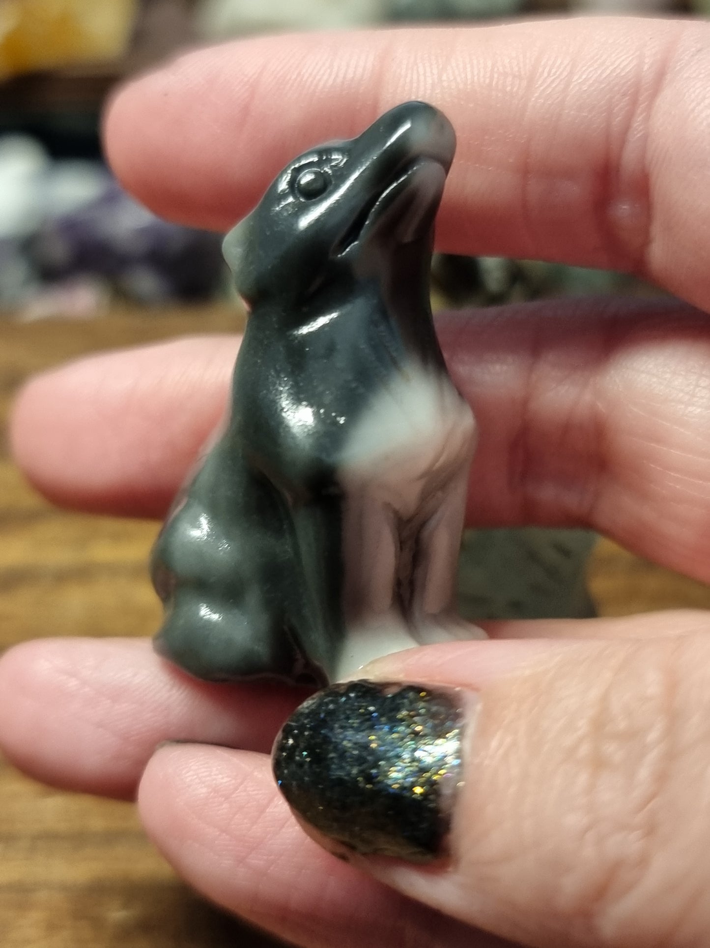 Wolf carvings