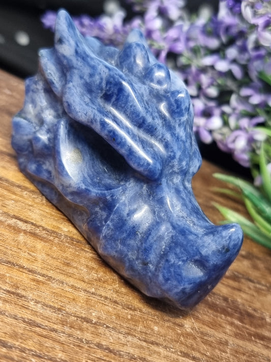 Sodalite dragon head