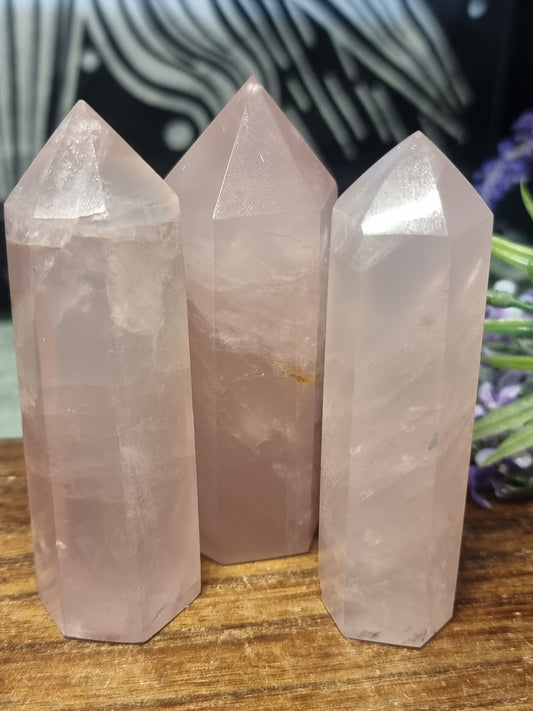 Rose quartz towers