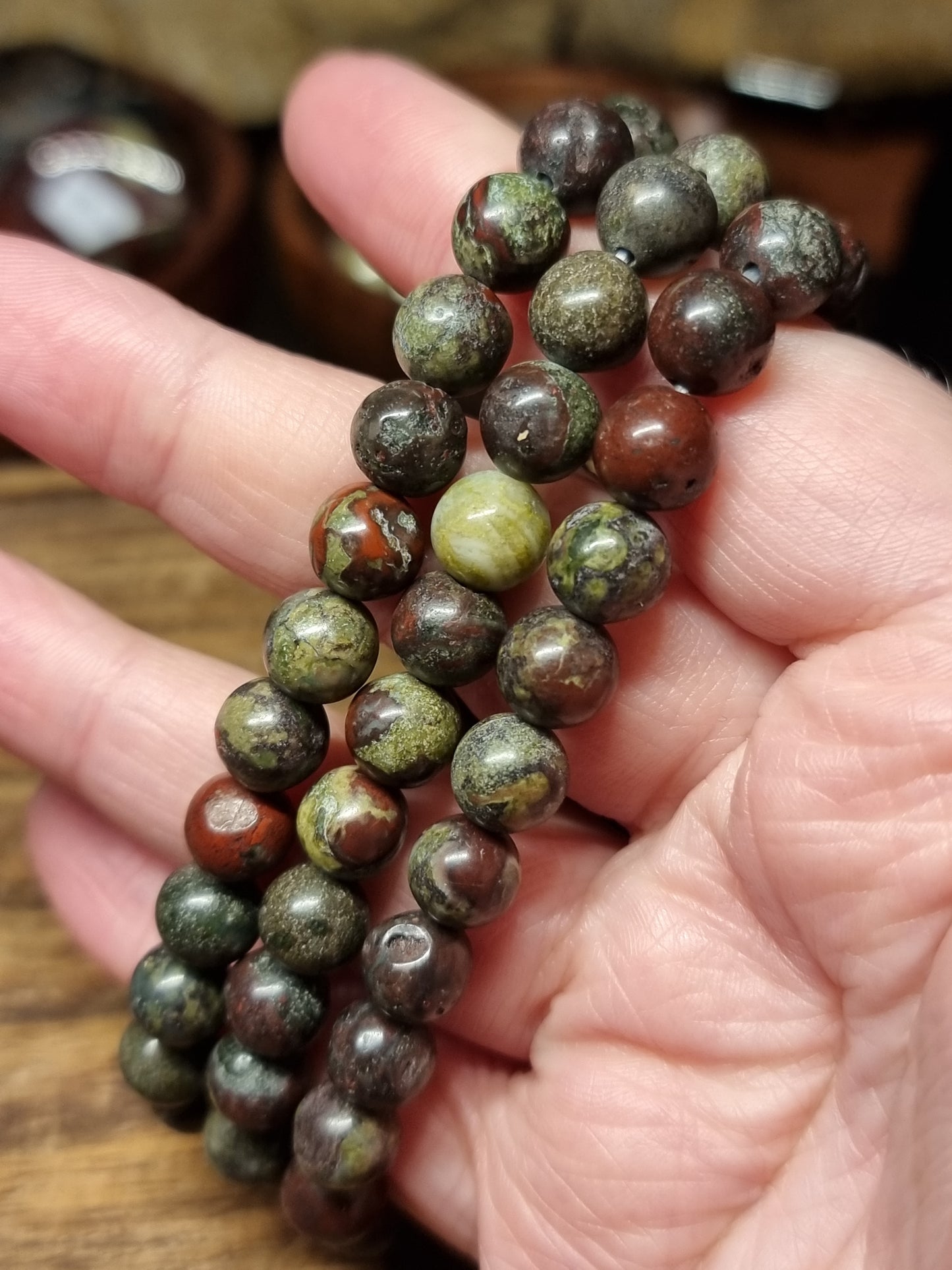 8mm dragonblood jasper bracelet