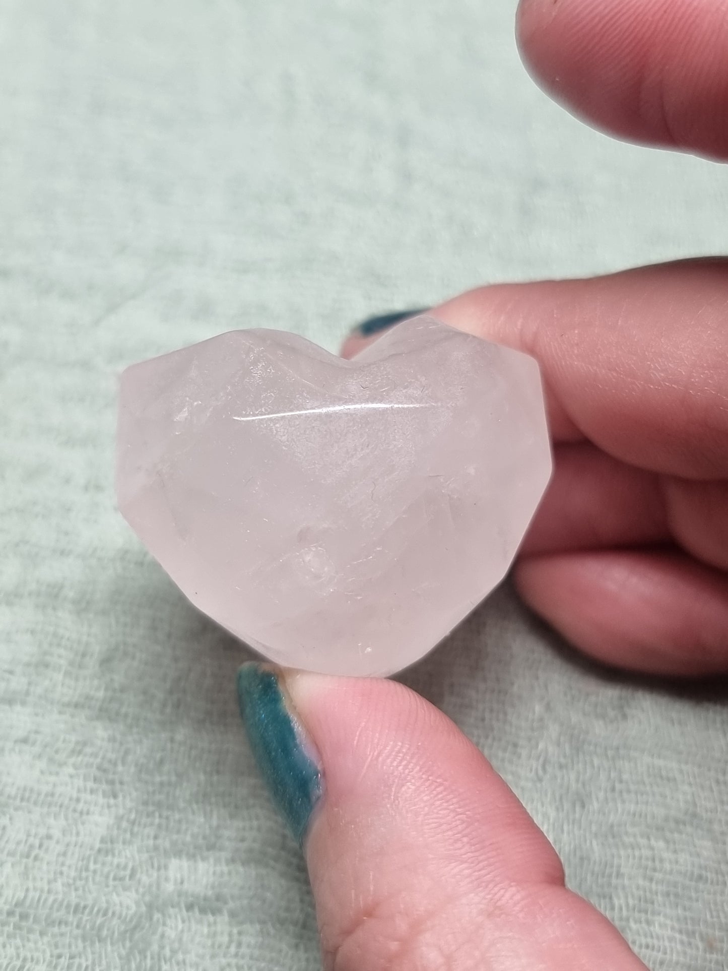 Faceted heart carvings
