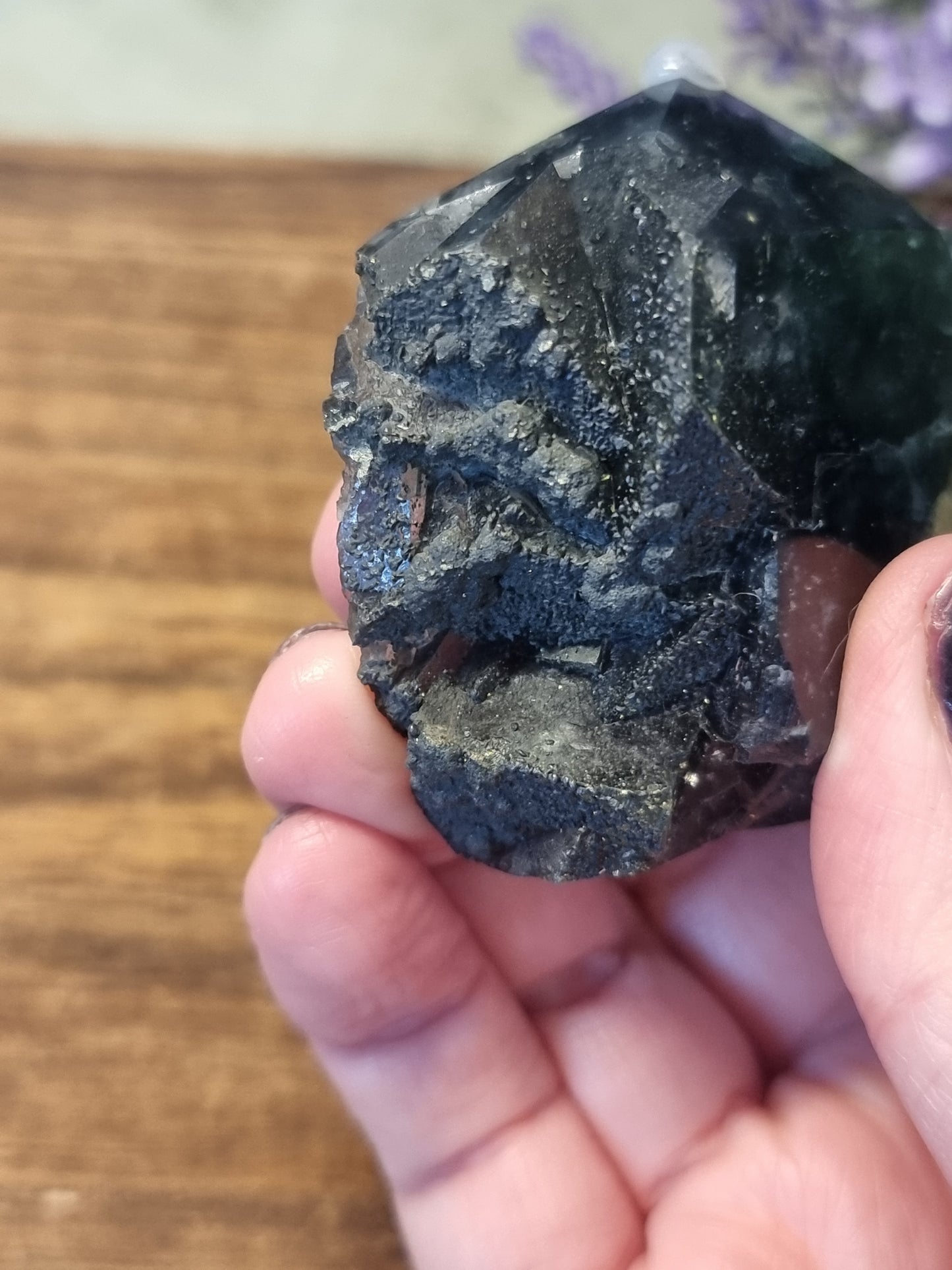 Fluorite with pyrite part raw tower