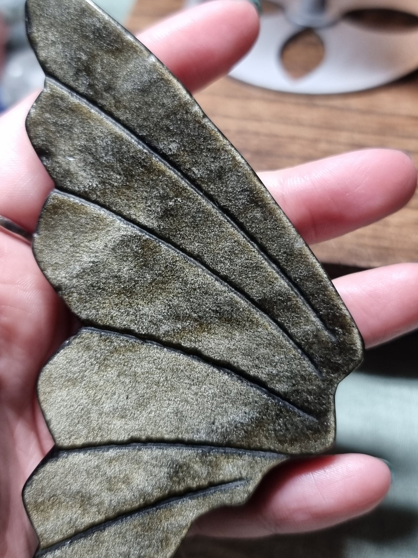 Gold obsidian butterfly wings