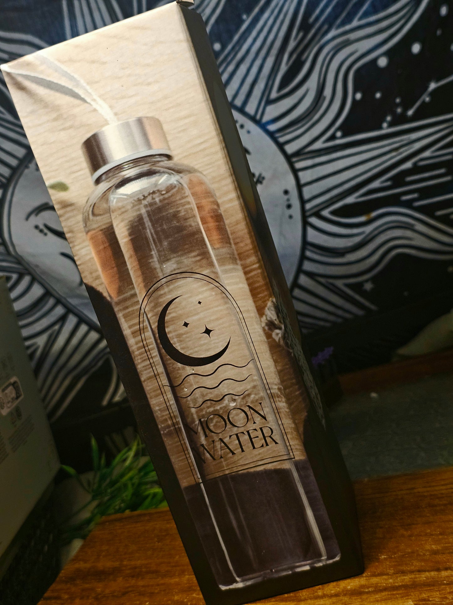 Moon water glass bottle
