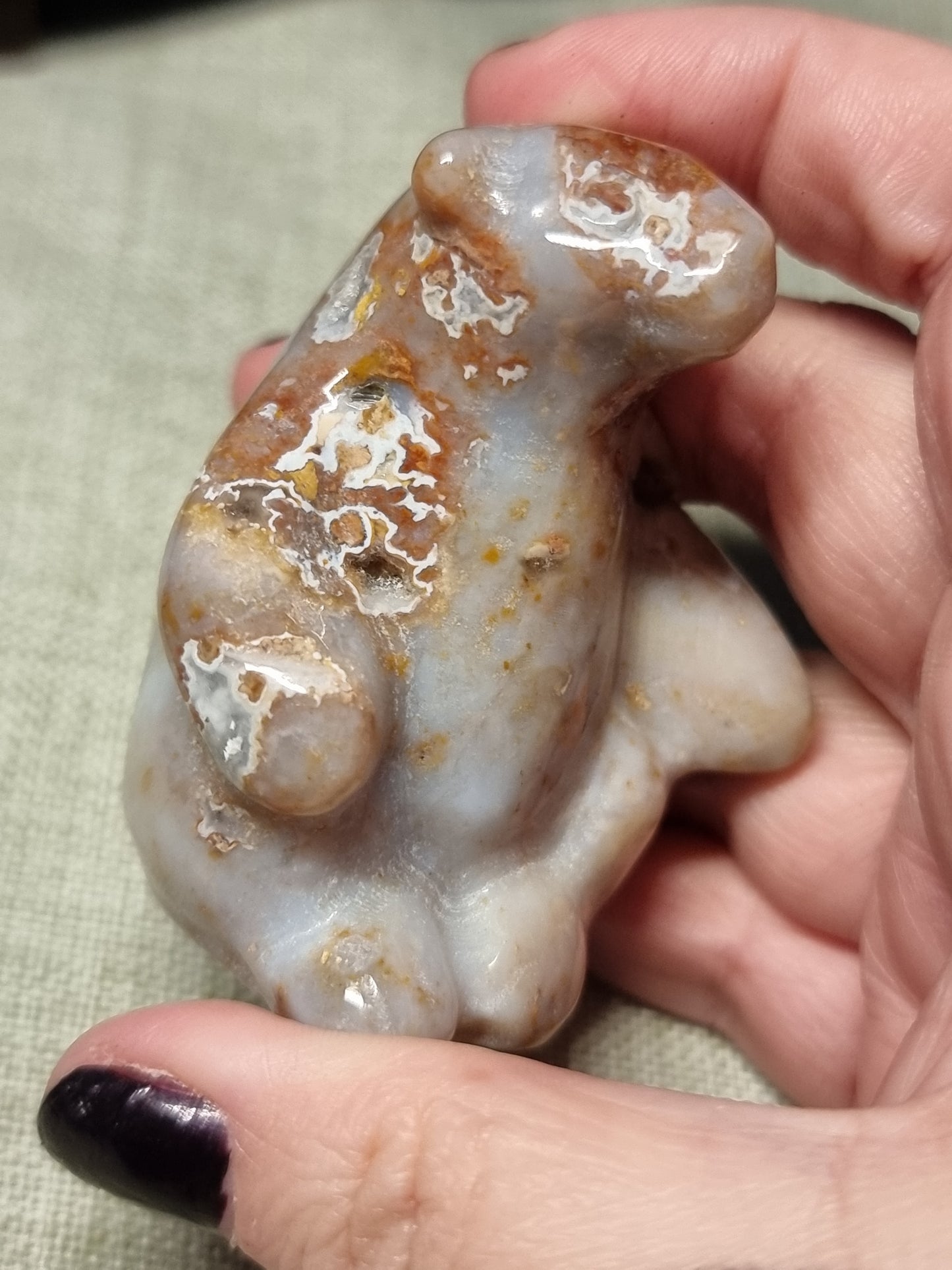 Ocean jasper bear carvings