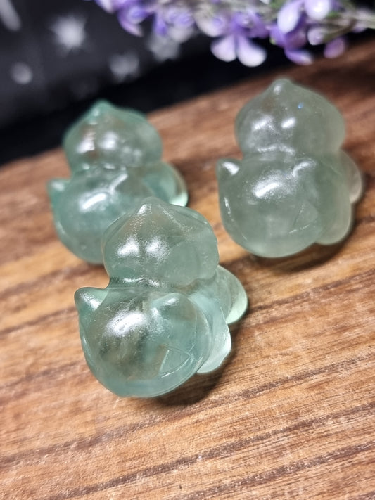 Fluorite bulbasaur carvings (pokemon)