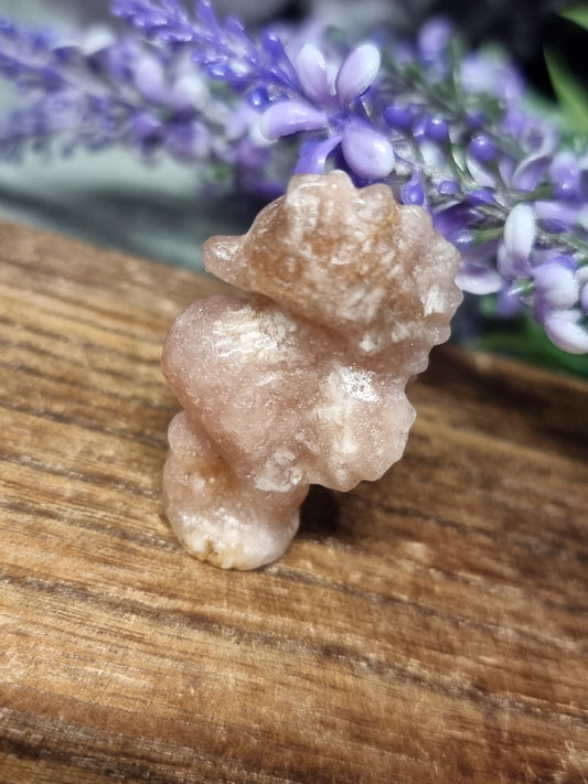 Pink amethyst seahorse