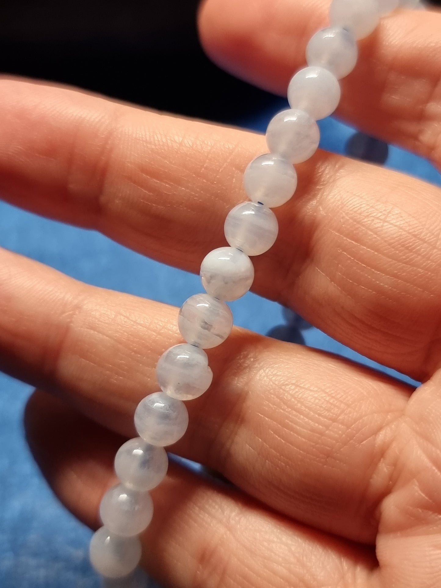 6mm blue lace agate bracelet