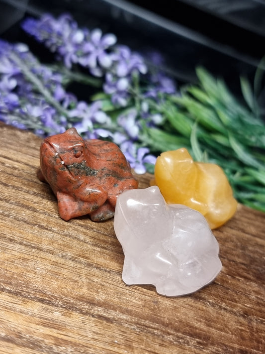 Frog carvings