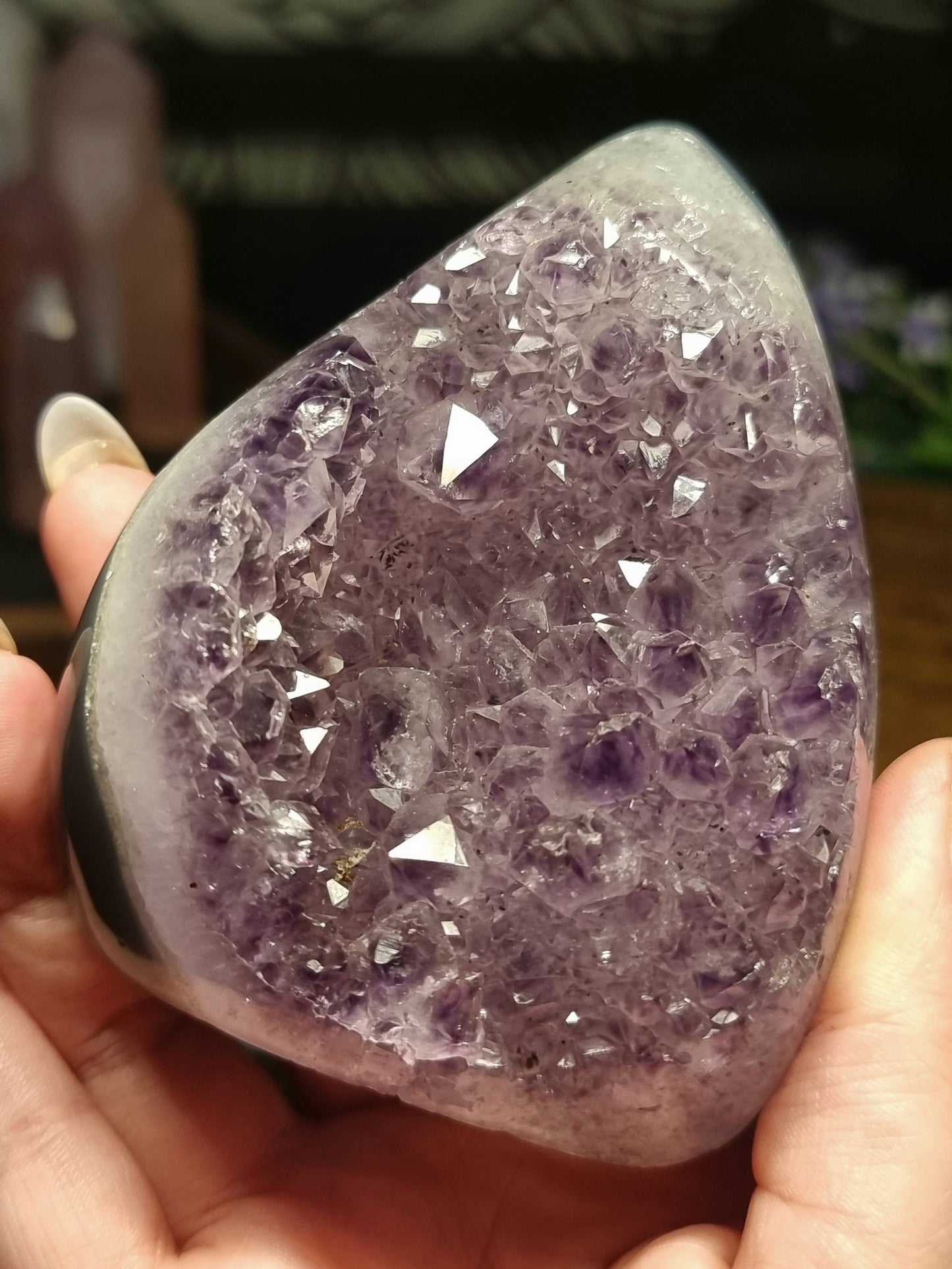 Amethyst agate flames