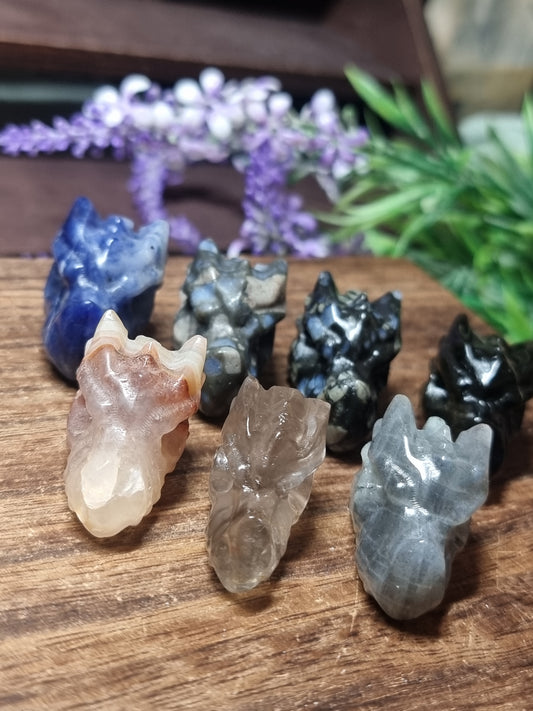 Dragon head carvings