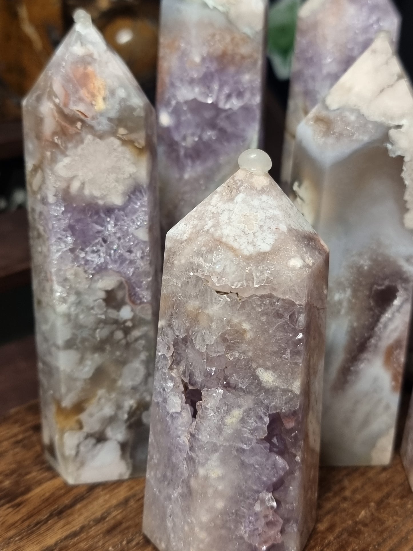 Pink amethyst towers