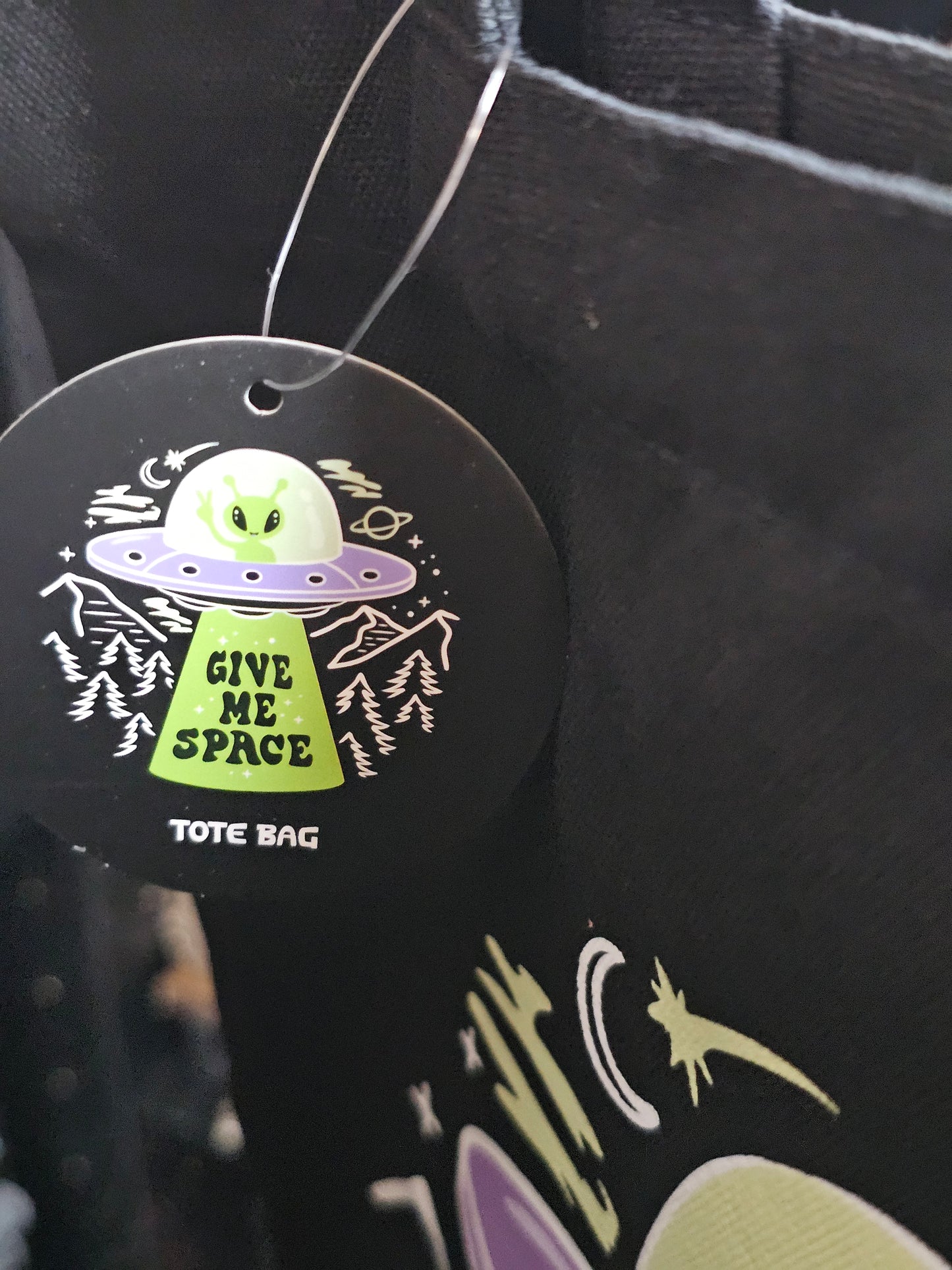 Give me space tote bag