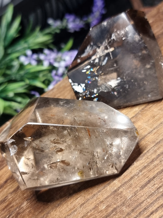 Smokey quartz freeforms