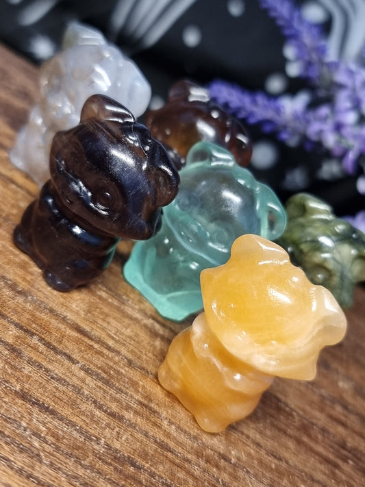 Raccoon carvings