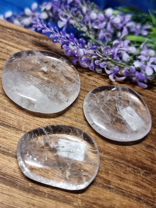 Clear quartz flatstones