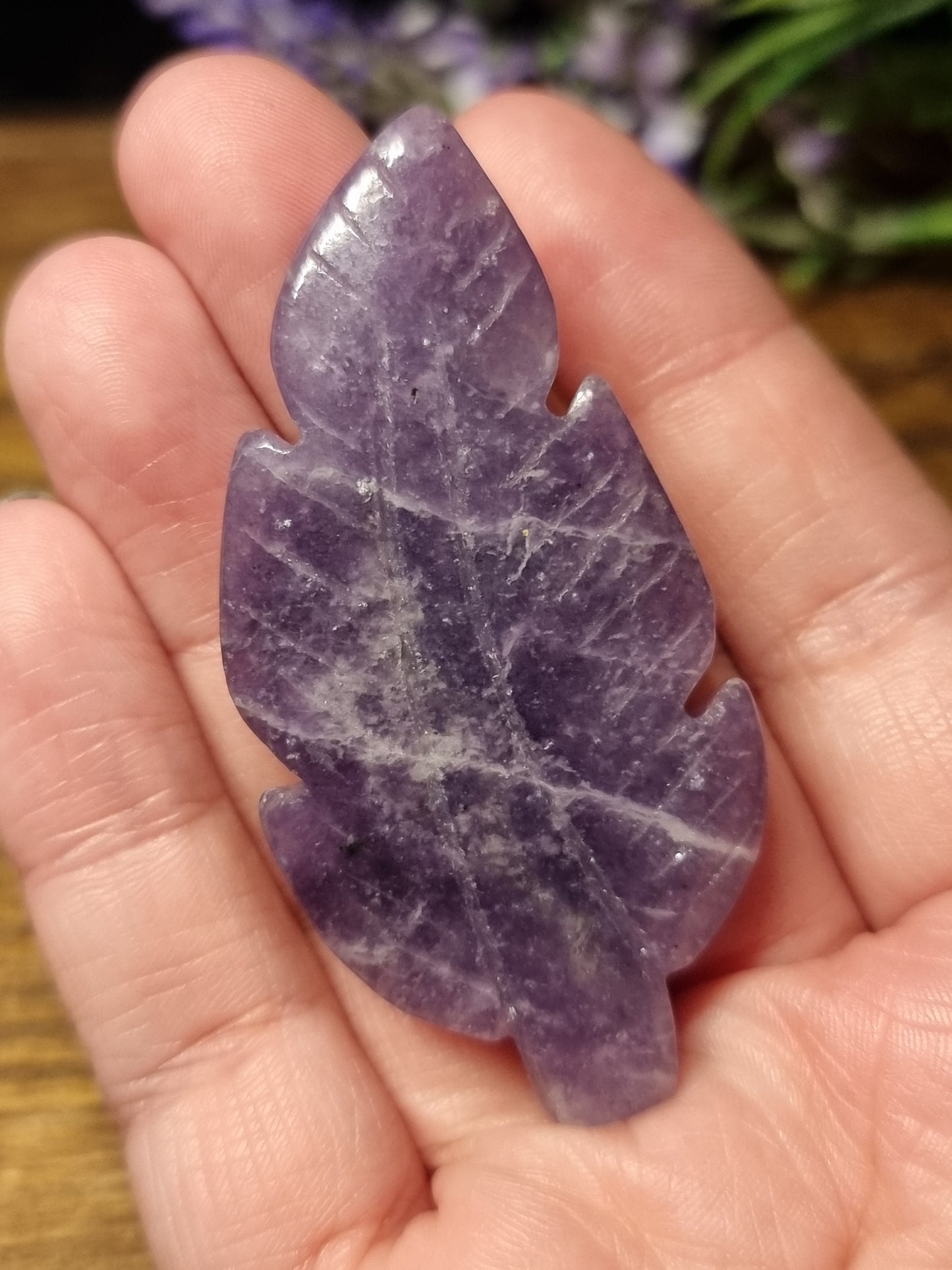 Lepidolite feather
