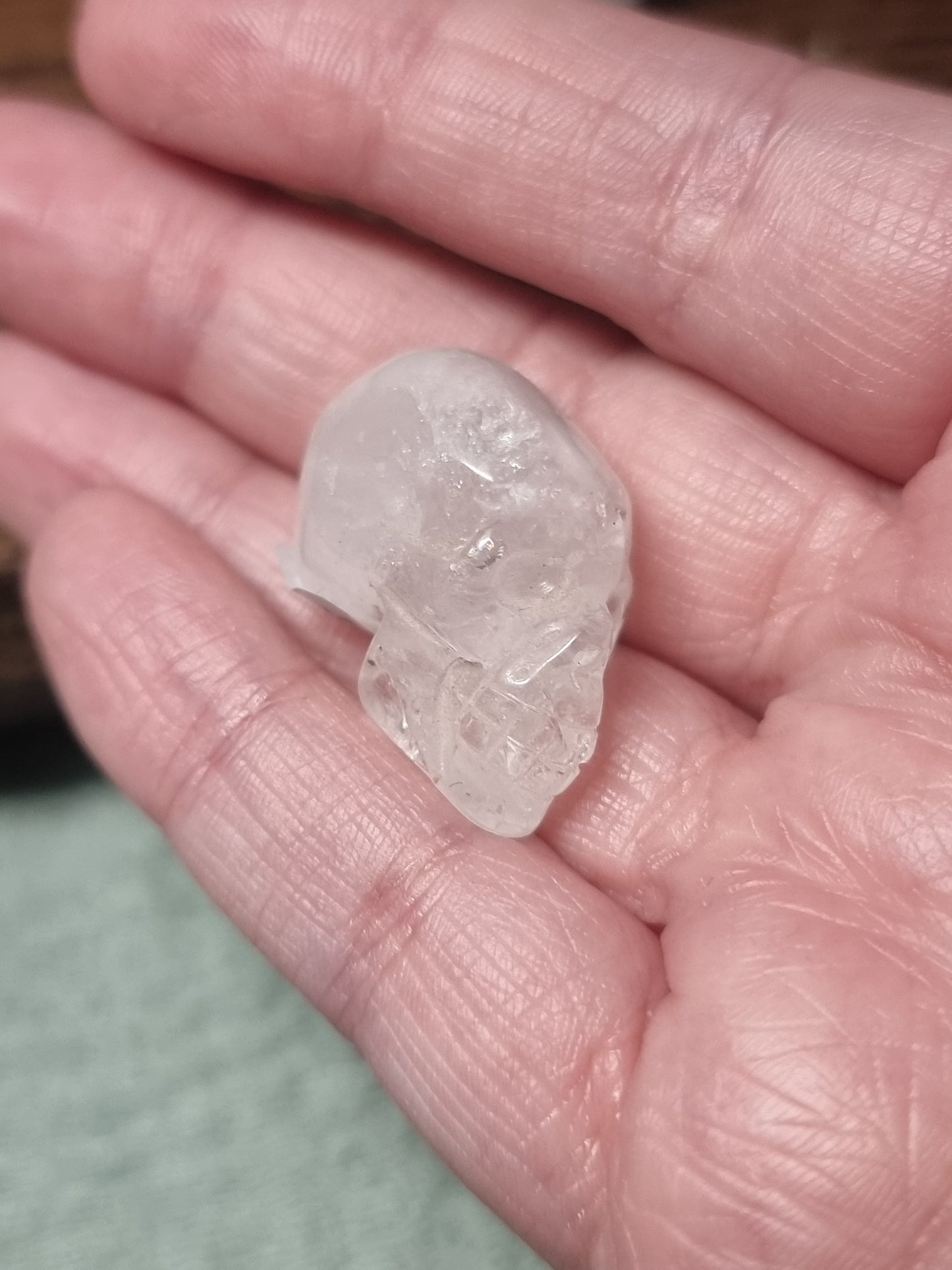 Clear quartz mini skulls