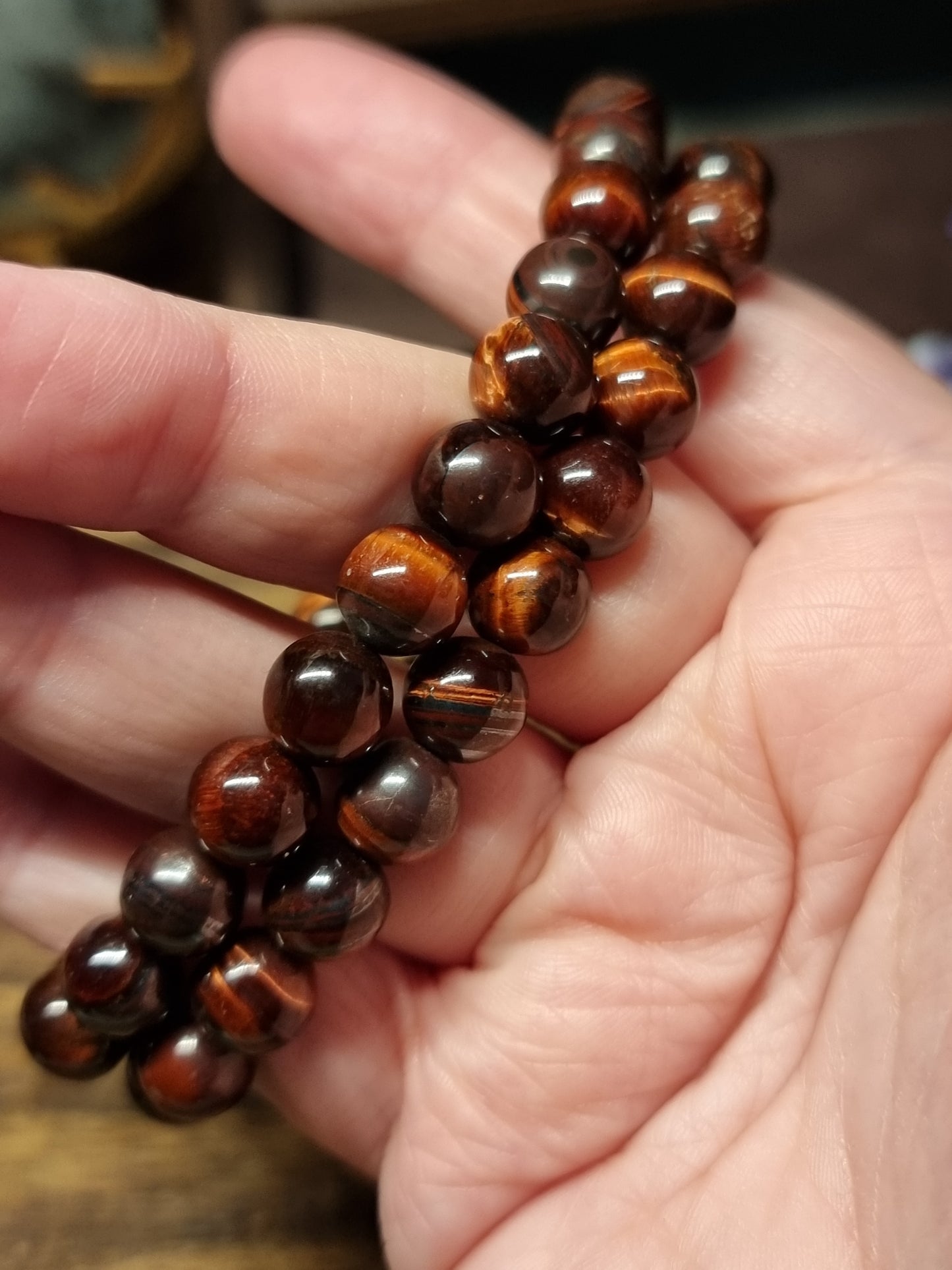 Red tigers eye 8mm bracelets
