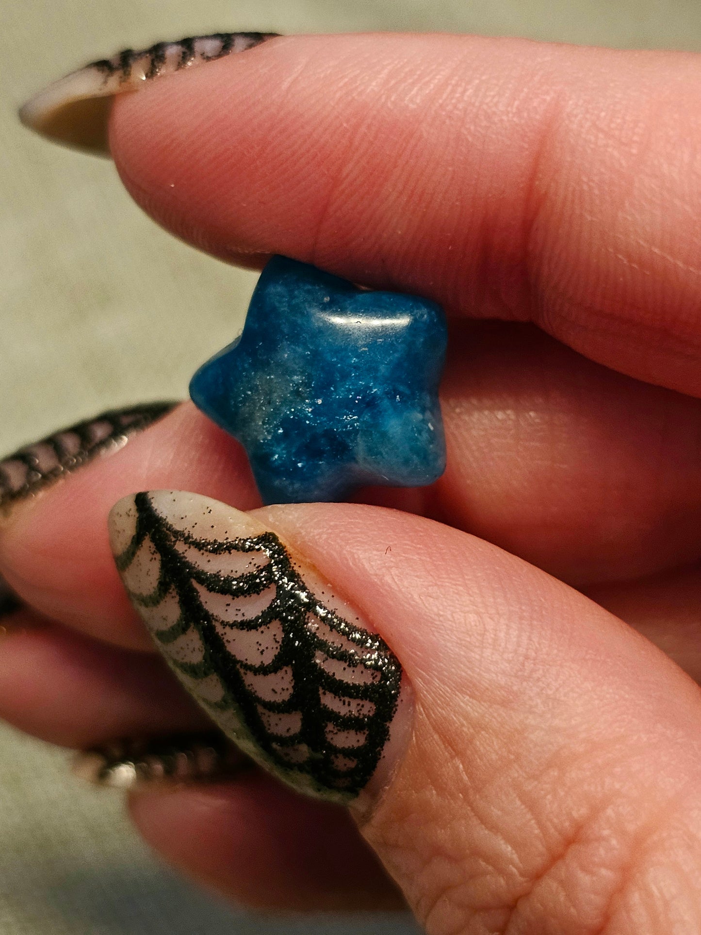 Mini blue apatite stars