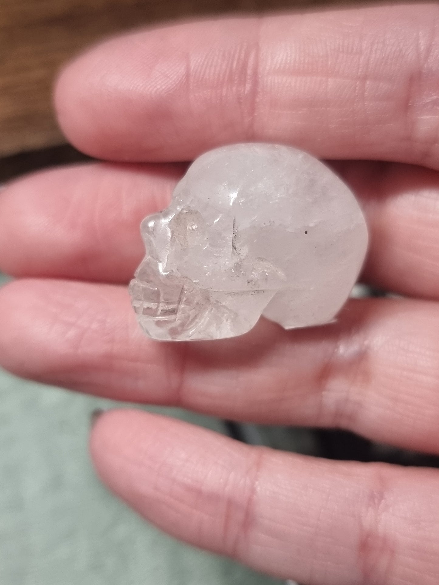 Clear quartz mini skulls
