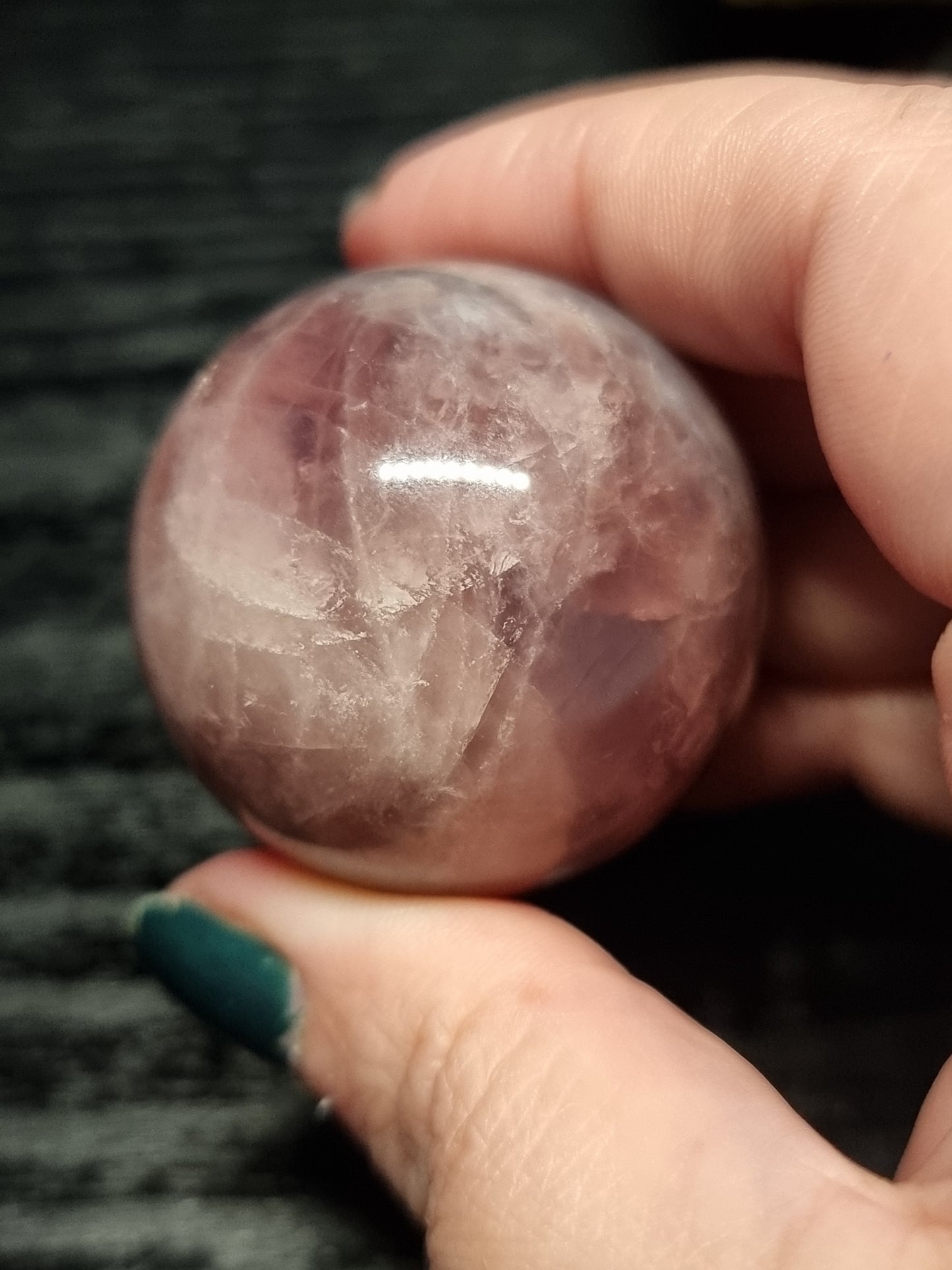 Lavender rose quartz spheres