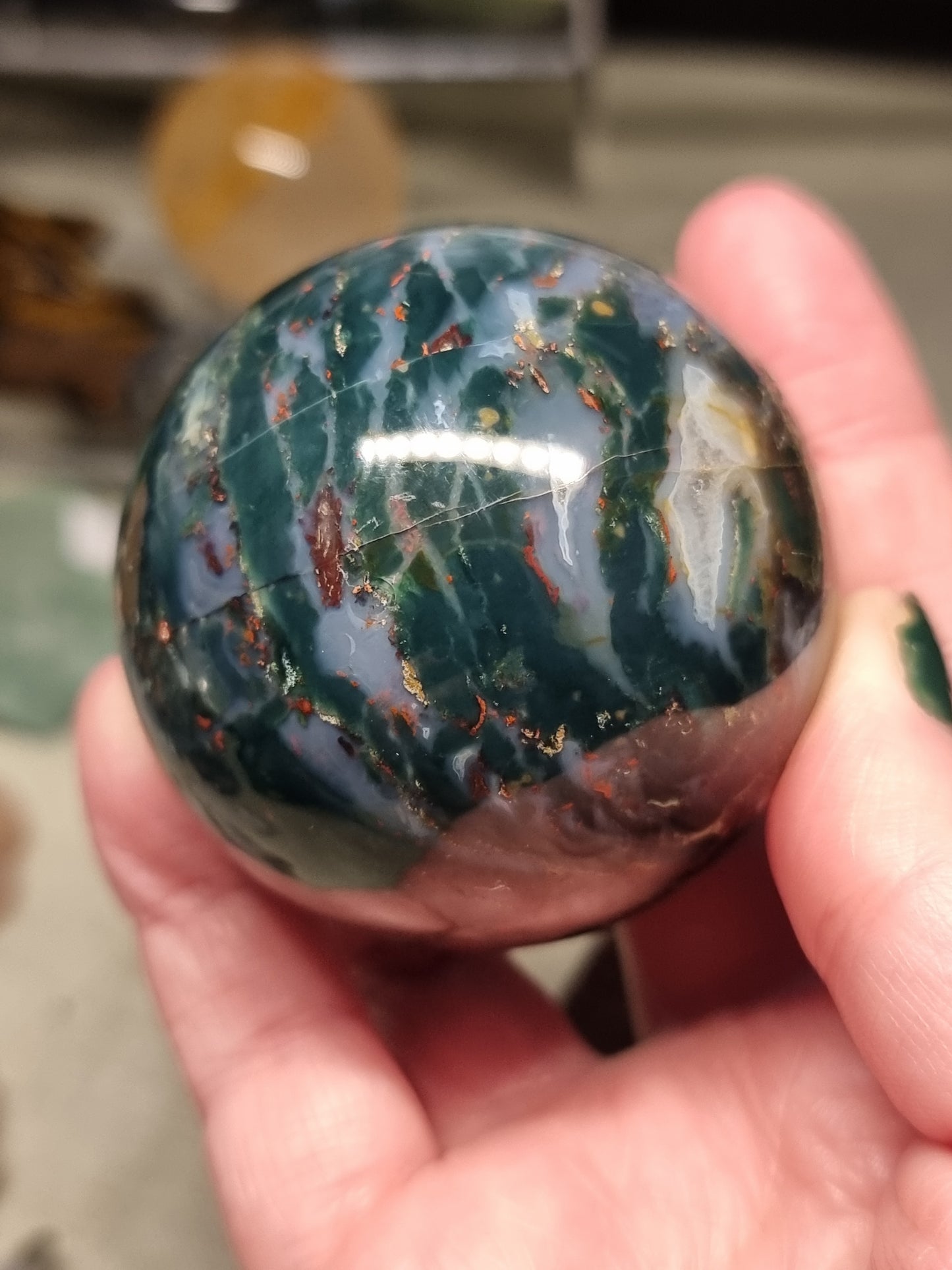 Indian bloodstone spheres