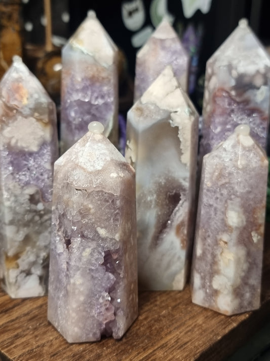 Pink amethyst towers