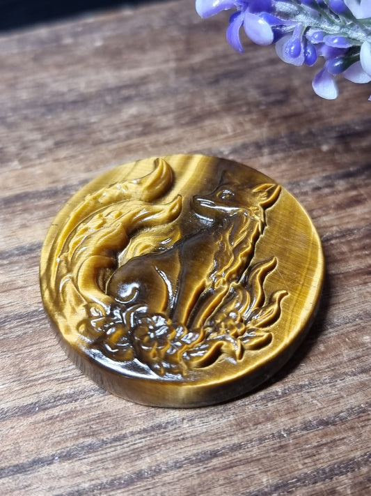 High quality tigers eye 9 tail fox