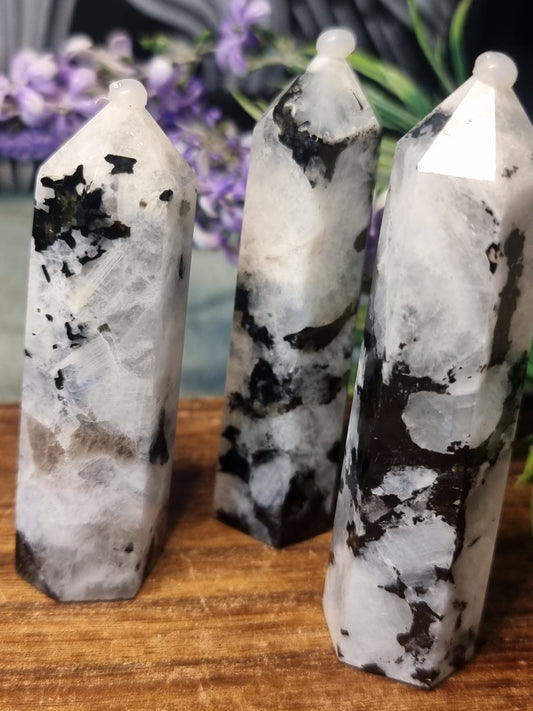 White labradorite towers