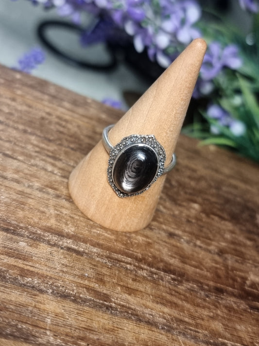 Hypersthene S925 adjustable ring
