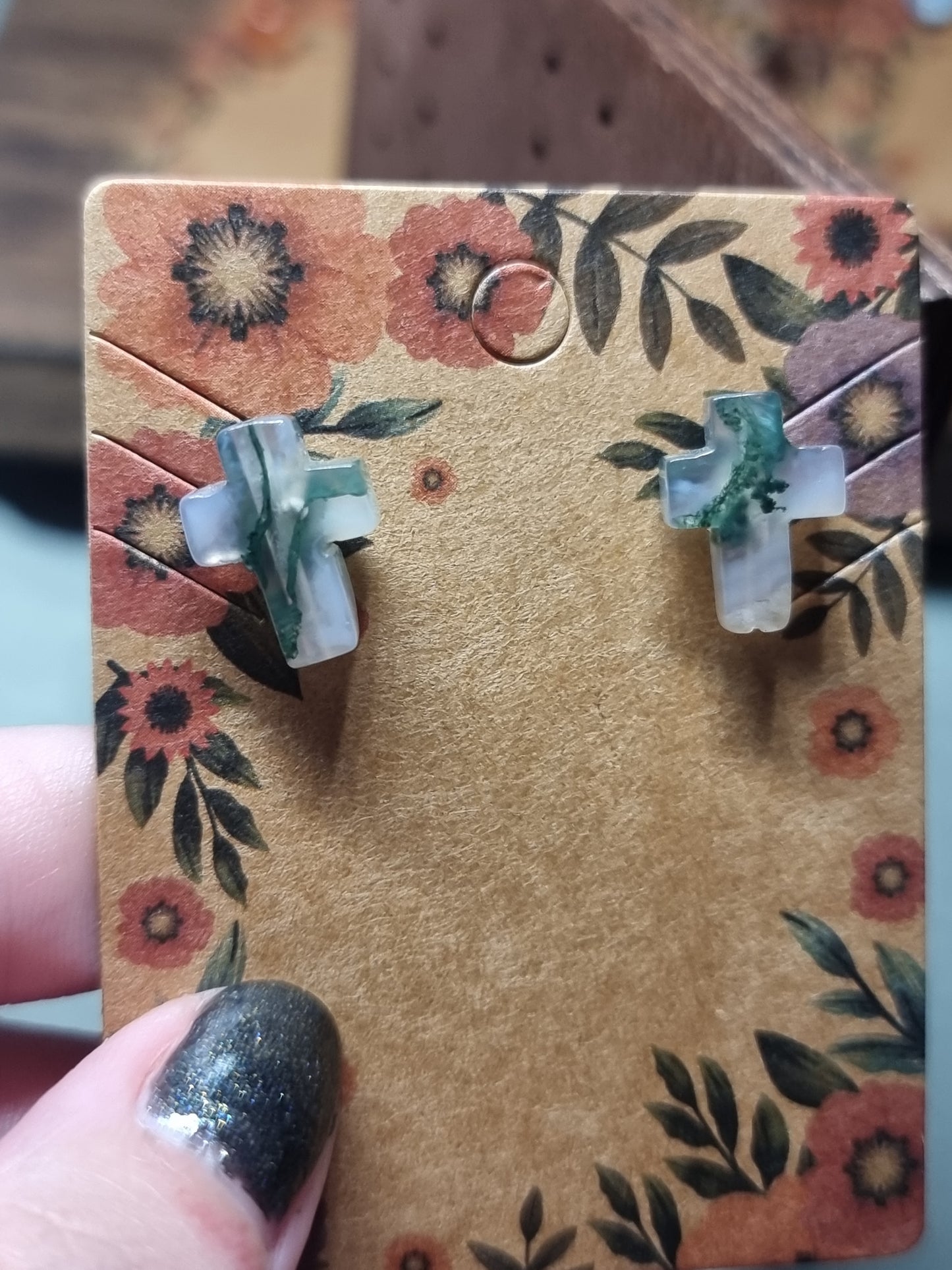 S925 crystal stud earrings