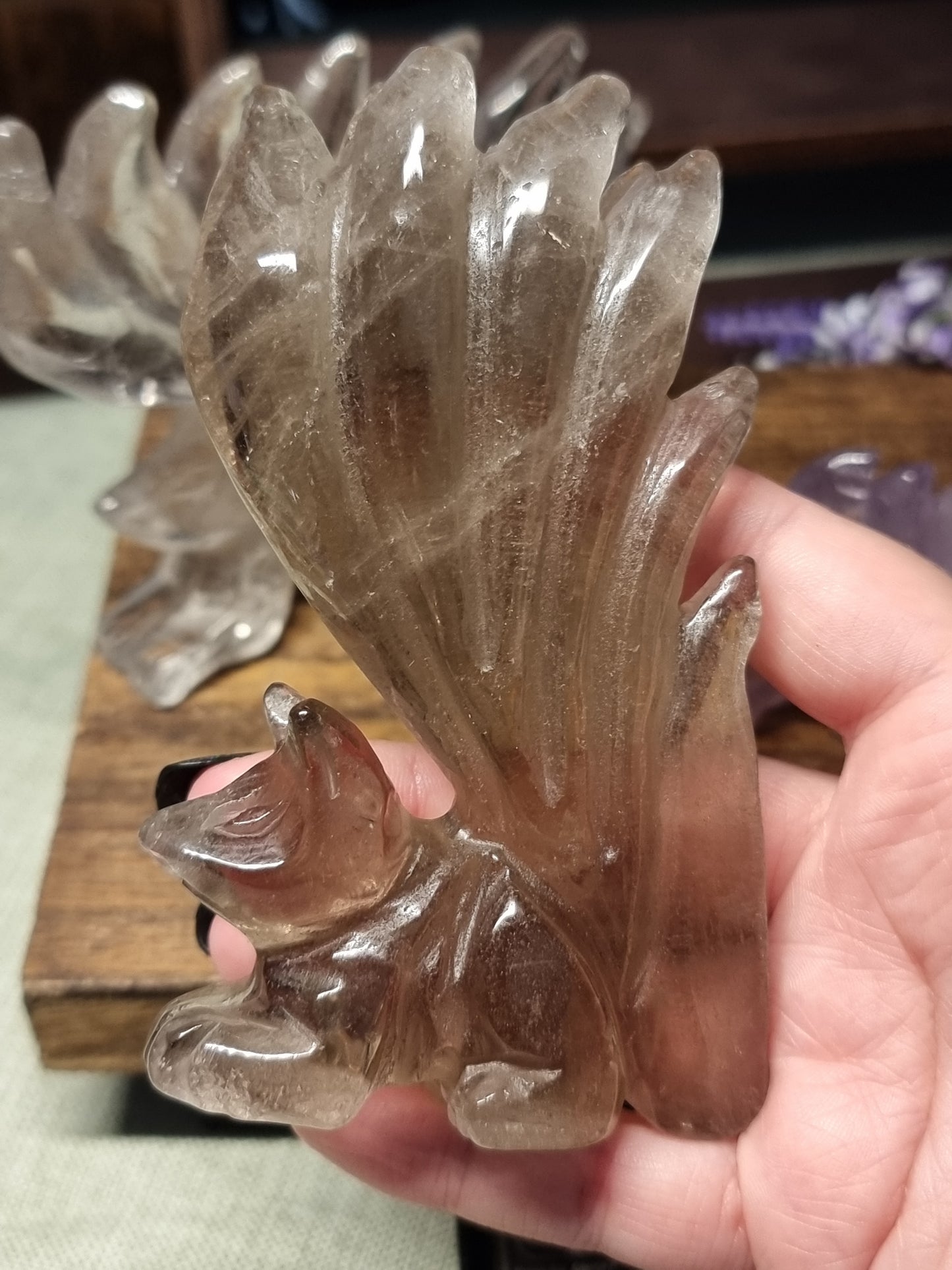 9 tail fox carvings