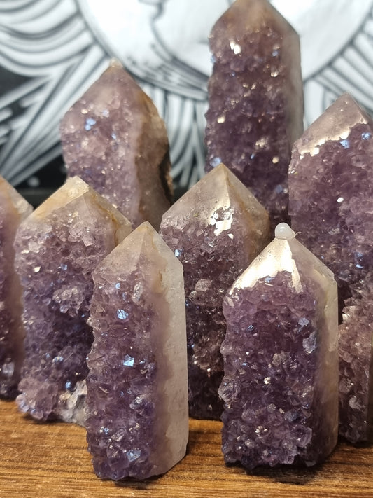 Amethyst druzy towers
