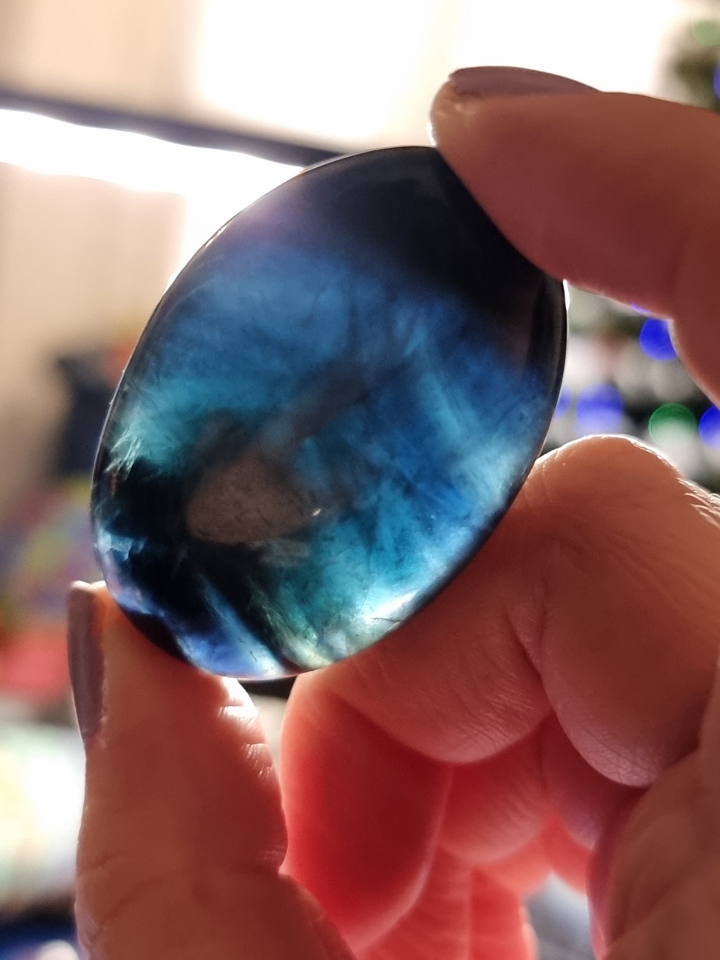 Fluorite palmstones