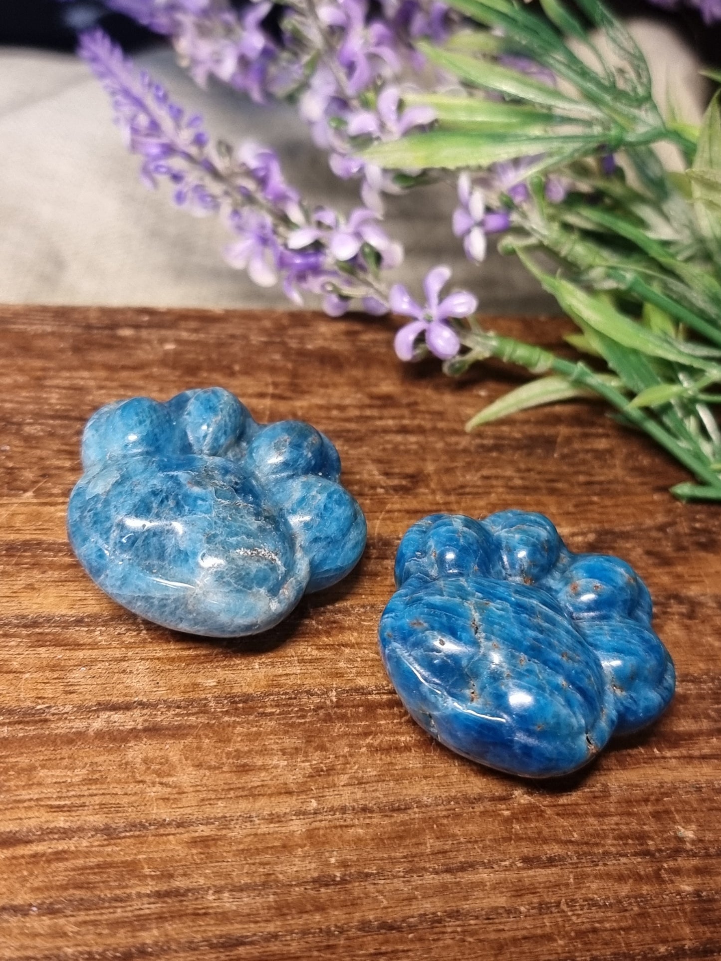 Blue apatite paws